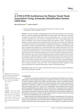 A CNN-LSTM Architecture for Marine Vessel Track Association Using
  Automatic Identification System (AIS) Data
