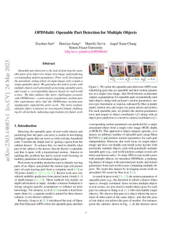 OPDMulti: Openable Part Detection for Multiple Objects
