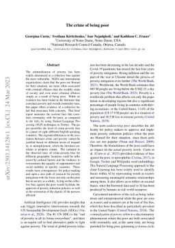 The crime of being poor