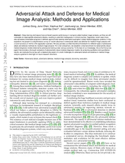 Adversarial Attack and Defense for Medical Image Analysis: Methods and
  Applications