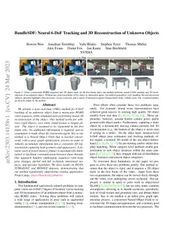 BundleSDF: Neural 6-DoF Tracking and 3D Reconstruction of Unknown
  Objects