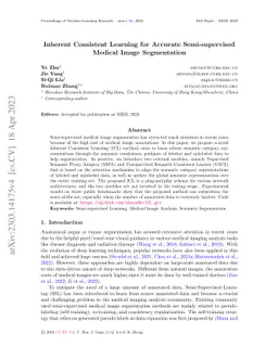Inherent Consistent Learning for Accurate Semi-supervised Medical Image
  Segmentation