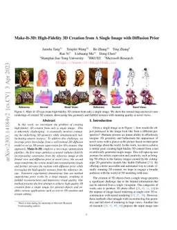 Make-It-3D: High-Fidelity 3D Creation from A Single Image with Diffusion
  Prior