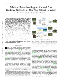 Adaptive Base-class Suppression and Prior Guidance Network for One-Shot
  Object Detection
