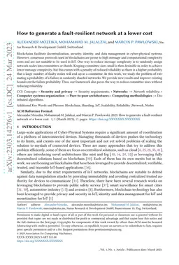 How to generate a fault-resilient network at a lower cost