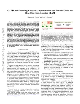 GAPSLAM: Blending Gaussian Approximation and Particle Filters for
  Real-Time Non-Gaussian SLAM