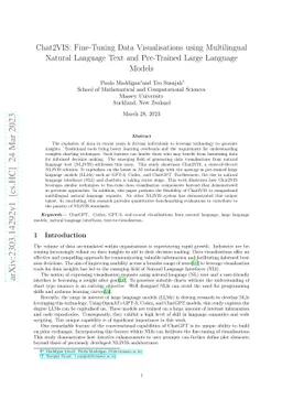 Chat2VIS: Fine-Tuning Data Visualisations using Multilingual Natural
  Language Text and Pre-Trained Large Language Models