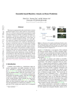 Ensemble-based Blackbox Attacks on Dense Prediction