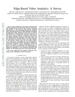 Edge-Based Video Analytics: A Survey