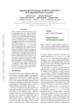 Analyzing the Performance of GPT-3.5 and GPT-4 in Grammatical Error
  Correction