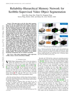 Reliability-Hierarchical Memory Network for Scribble-Supervised Video
  Object Segmentation