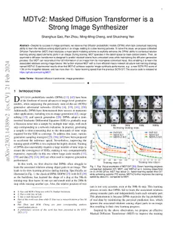 MDTv2: Masked Diffusion Transformer is a Strong Image Synthesizer