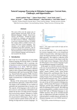 Natural Language Processing in Ethiopian Languages: Current State,
  Challenges, and Opportunities