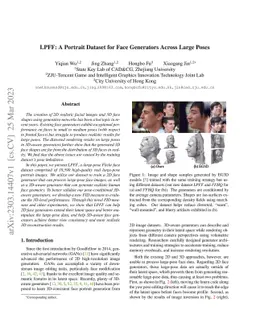 LPFF: A Portrait Dataset for Face Generators Across Large Poses