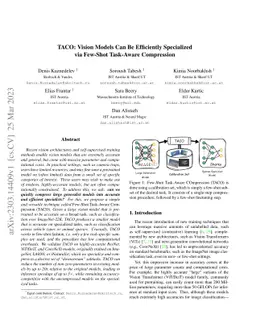 Vision Models Can Be Efficiently Specialized via Few-Shot Task-Aware
  Compression