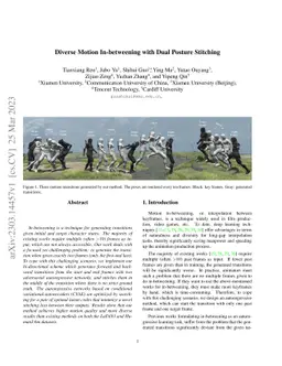 Diverse Motion In-betweening with Dual Posture Stitching