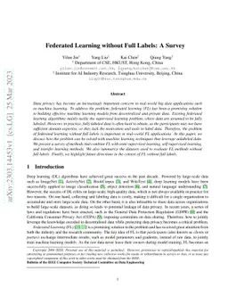 Federated Learning without Full Labels: A Survey