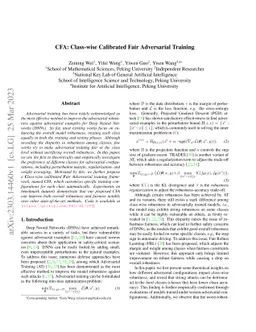 CFA: Class-wise Calibrated Fair Adversarial Training