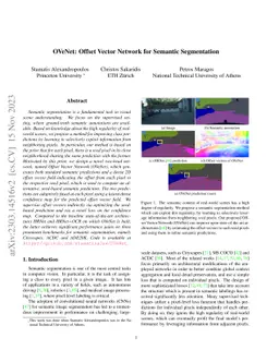 OVeNet: Offset Vector Network for Semantic Segmentation