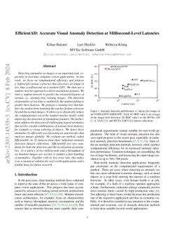 EfficientAD: Accurate Visual Anomaly Detection at Millisecond-Level
  Latencies