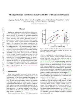 SIO: Synthetic In-Distribution Data Benefits Out-of-Distribution
  Detection