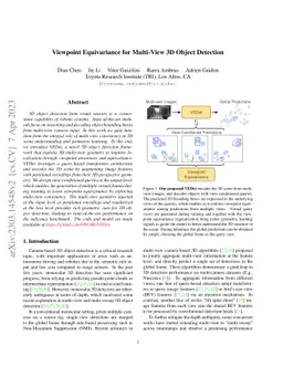Viewpoint Equivariance for Multi-View 3D Object Detection