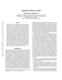 Topological Pooling on Graphs