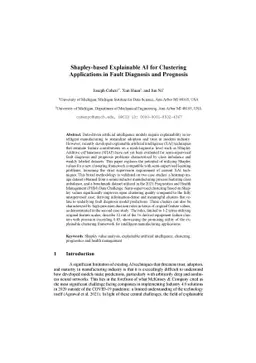 Shapley-based Explainable AI for Clustering Applications in Fault
  Diagnosis and Prognosis
