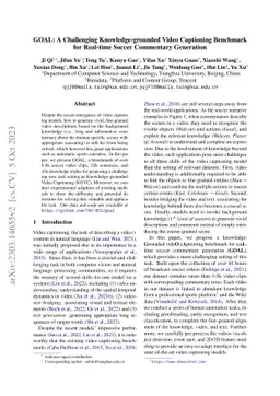 GOAL: A Challenging Knowledge-grounded Video Captioning Benchmark for
  Real-time Soccer Commentary Generation