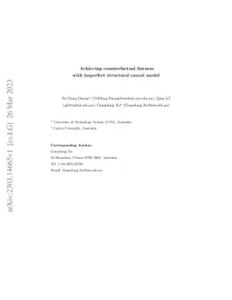 Achieving Counterfactual Fairness with Imperfect Structural Causal Model