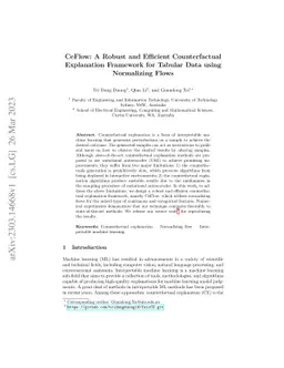 CeFlow: A Robust and Efficient Counterfactual Explanation Framework for
  Tabular Data using Normalizing Flows