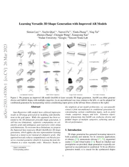 Learning Versatile 3D Shape Generation with Improved AR Models
