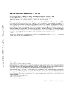 Natural Language Reasoning, A Survey