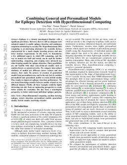Combining General and Personalized Models for Epilepsy Detection with
  Hyperdimensional Computing