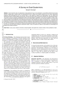 A Survey on Dual-Quaternions