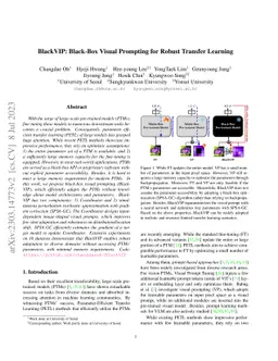BlackVIP: Black-Box Visual Prompting for Robust Transfer Learning