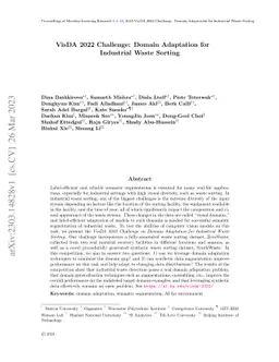 VisDA 2022 Challenge: Domain Adaptation for Industrial Waste Sorting