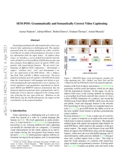 SEM-POS: Grammatically and Semantically Correct Video Captioning