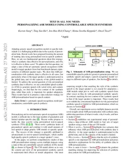 Text is All You Need: Personalizing ASR Models using Controllable Speech
  Synthesis