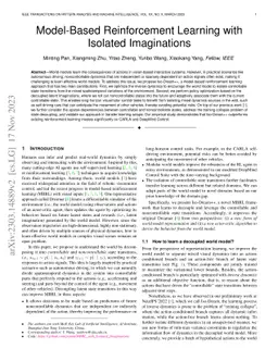 Model-Based Reinforcement Learning with Isolated Imaginations