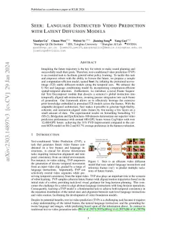 Seer: Language Instructed Video Prediction with Latent Diffusion Models