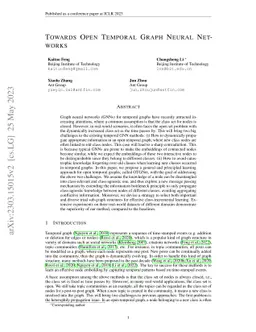 Towards Open Temporal Graph Neural Networks