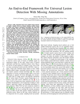 An End-to-End Framework For Universal Lesion Detection With Missing
  Annotations