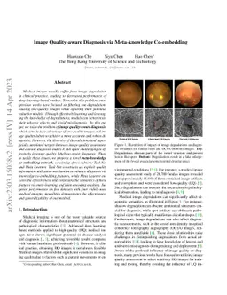 Image Quality-aware Diagnosis via Meta-knowledge Co-embedding