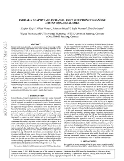 Partially Adaptive Multichannel Joint Reduction of Ego-noise and
  Environmental Noise