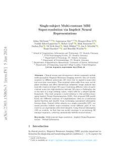 Single-subject Multi-contrast MRI Super-resolution via Implicit Neural
  Representations