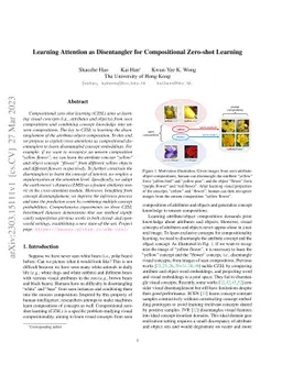 Learning Attention as Disentangler for Compositional Zero-shot Learning