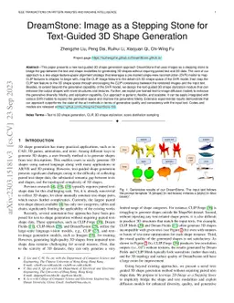 DreamStone: Image as Stepping Stone for Text-Guided 3D Shape Generation