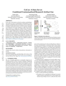 CoCon: A Data Set on Combined Contextualized Research Artifact Use