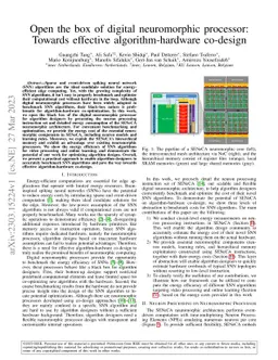 Open the box of digital neuromorphic processor: Towards effective
  algorithm-hardware co-design